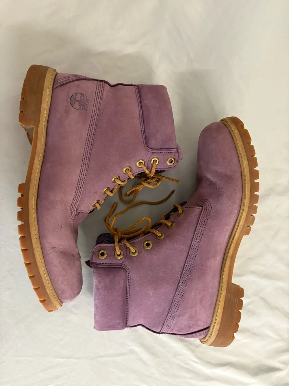 Timberland Premium 6-Inch Waterproof Boots in a Purple Nubuck